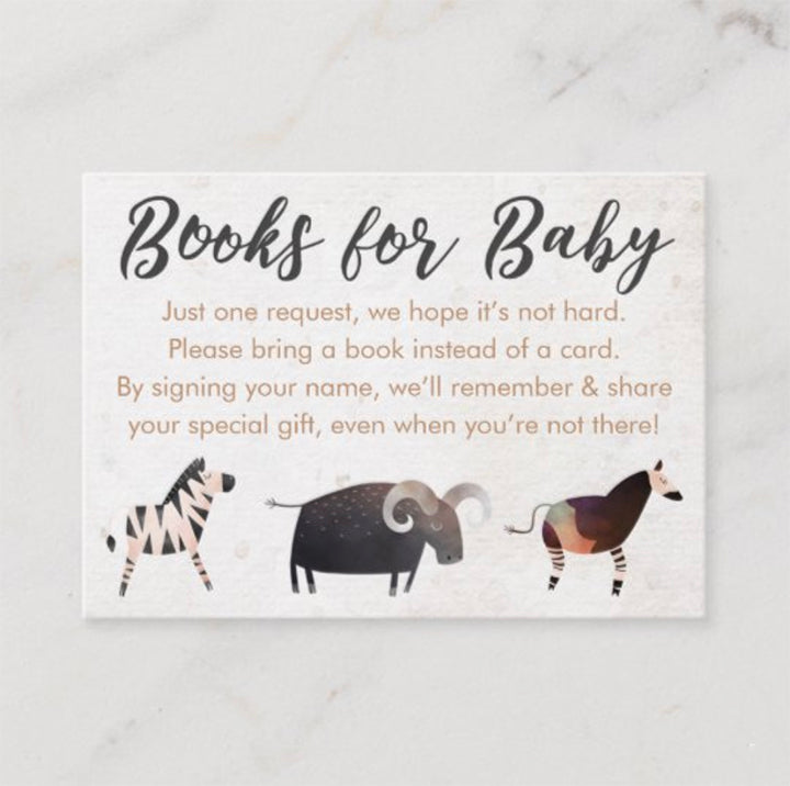 Free Jungle & Safari Books for Baby Enclosure Cards