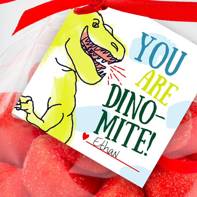 Free Printable T-Rex Dinosaur Valentine