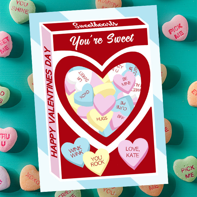 Free Sweetheart Candy Valentine Gift Tag