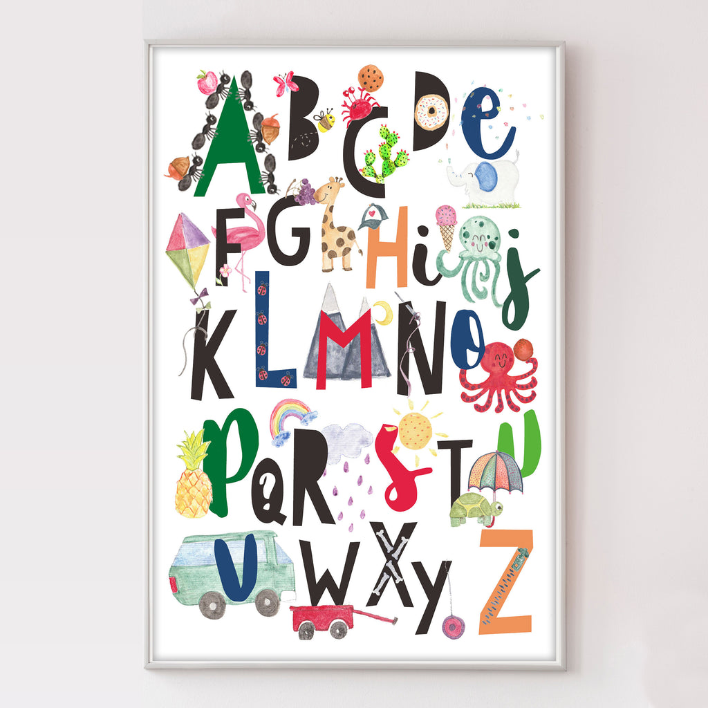 Free Alphabet Nursery Wall Art | Hand Drawn