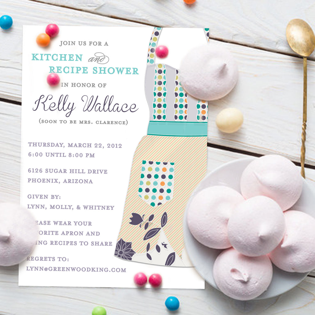 FREE Apron Kitchen Shower Invitation Template