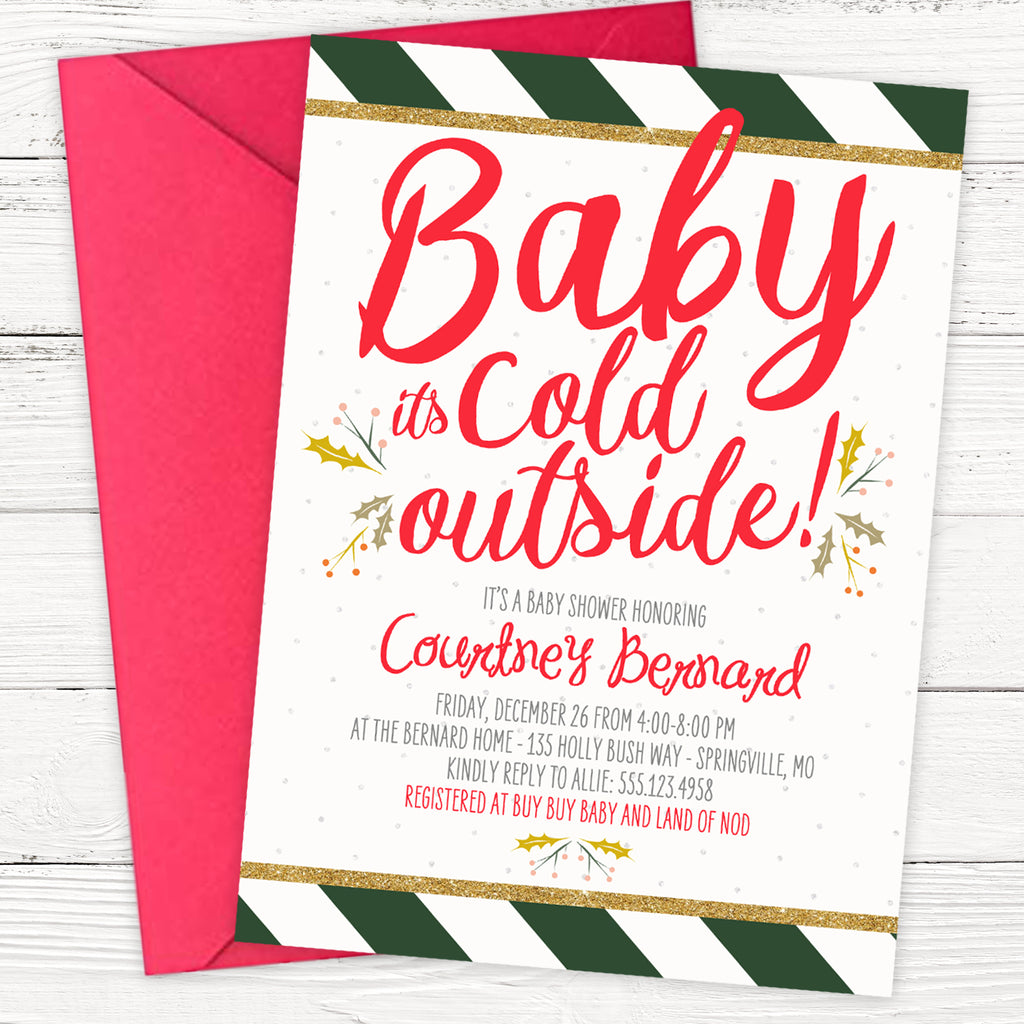 Free Winter Baby Shower Invitation