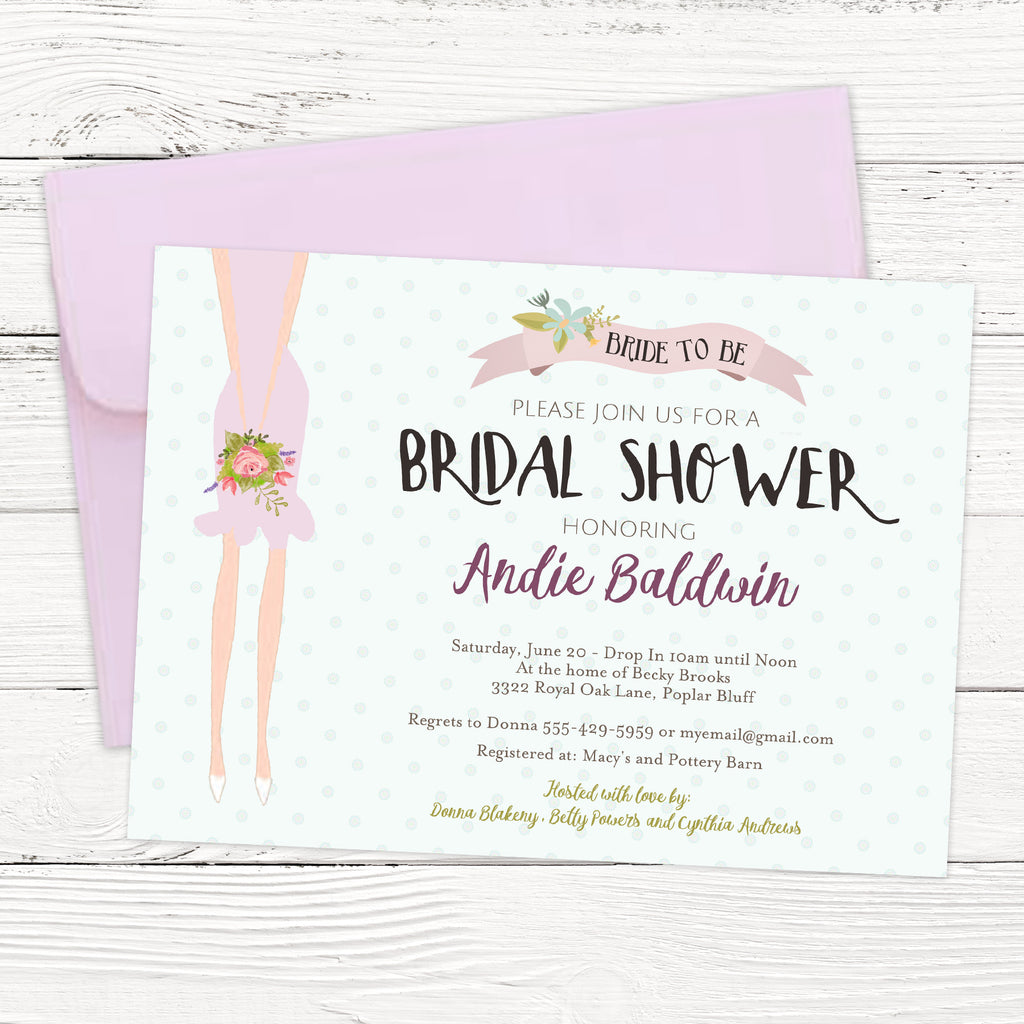 FREE Bride to Be Bridal Shower Invitation Template