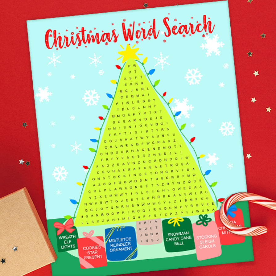 Free Christmas Printable - Word Search for Kids
