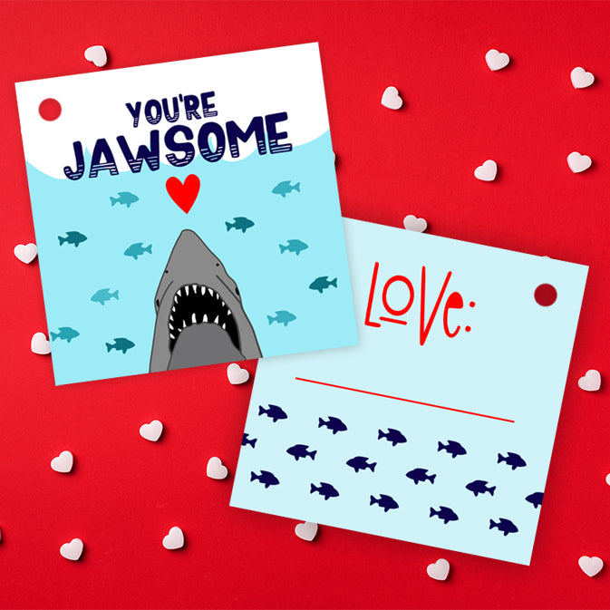 Free Printable Jaws Shark Valentines