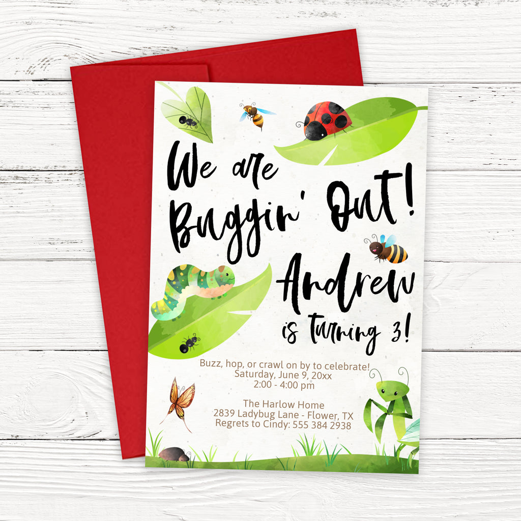 Bug Birthday Invitation