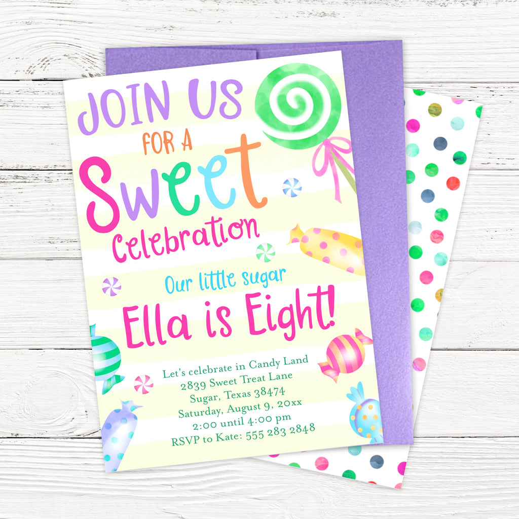 Candy Birthday Invitation