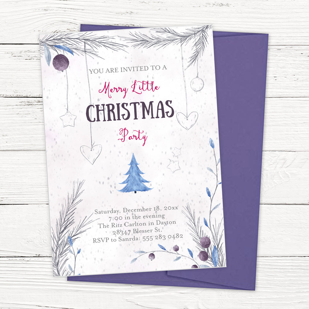 Merry Little Christmas Party Invitation