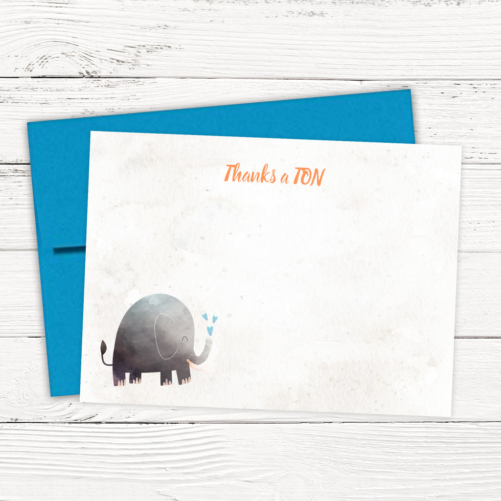 Elephant Baby Shower Thank You Card