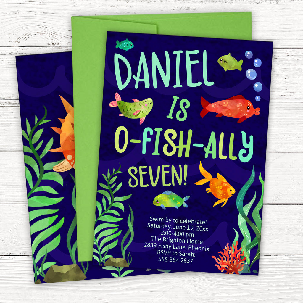 Fish Birthday Invitation