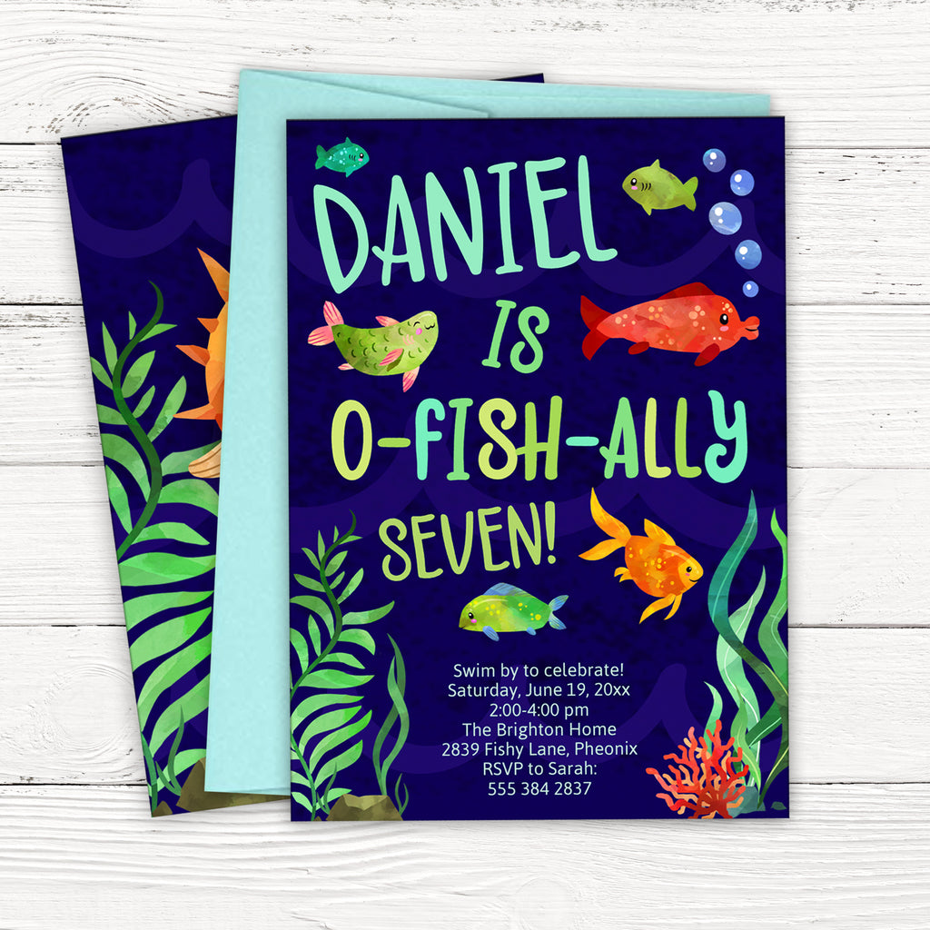 Fish Birthday Invitation