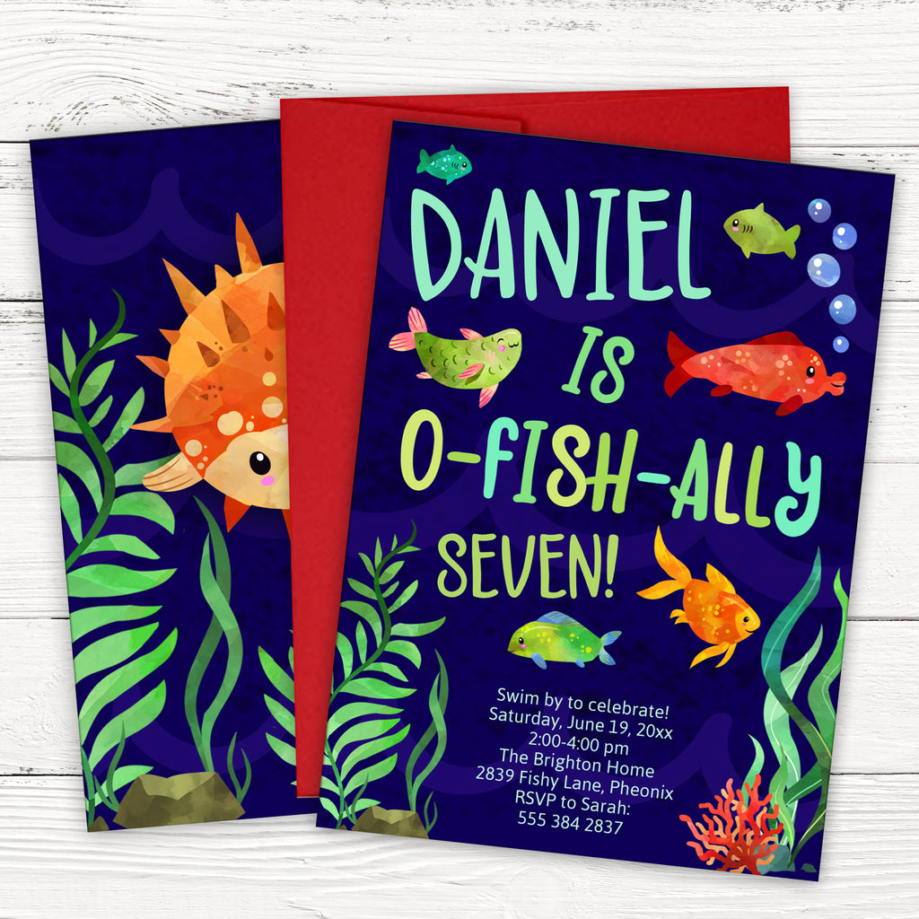 Fish Birthday Invitation