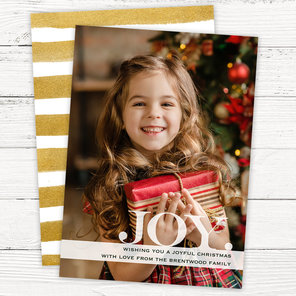 Joy Photo Christmas Card