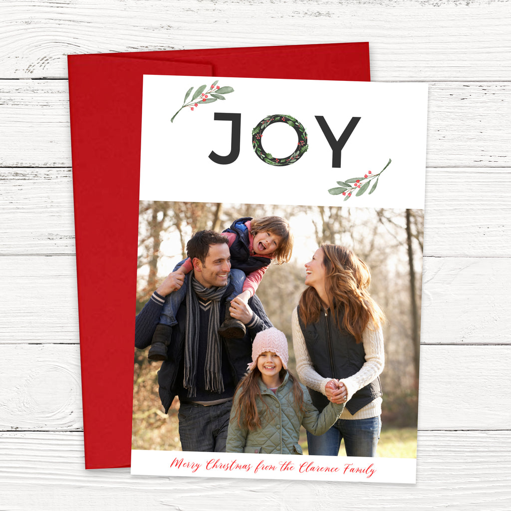 Joy Photo Christmas Card