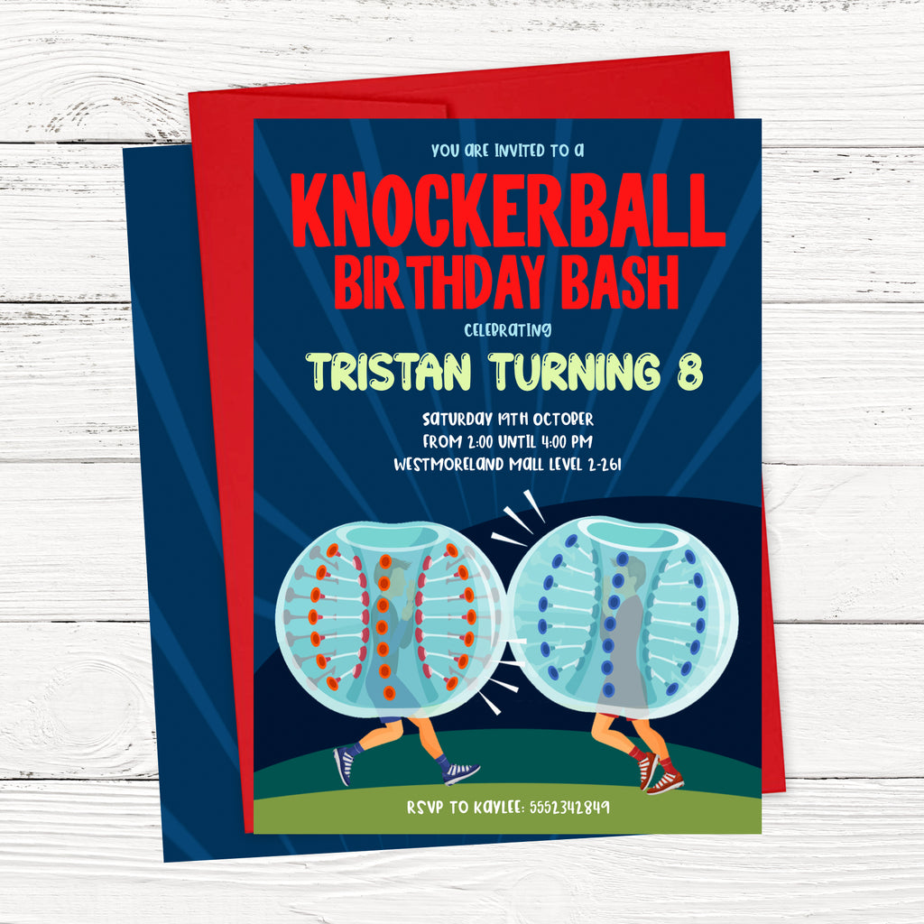 Knockerball Birthday Invitation