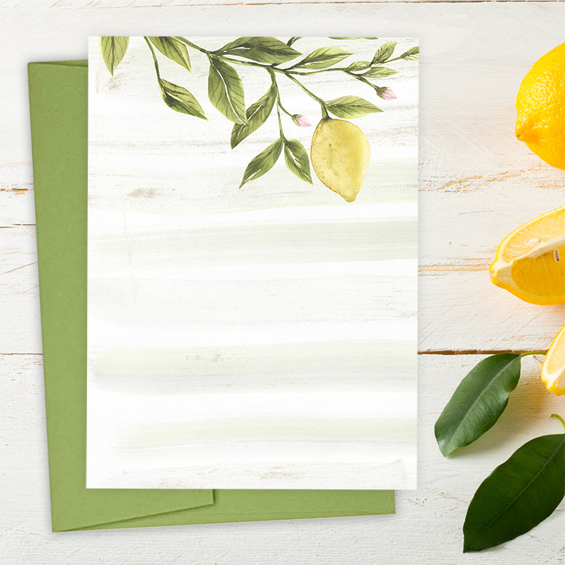 Lemon Thank You Cards