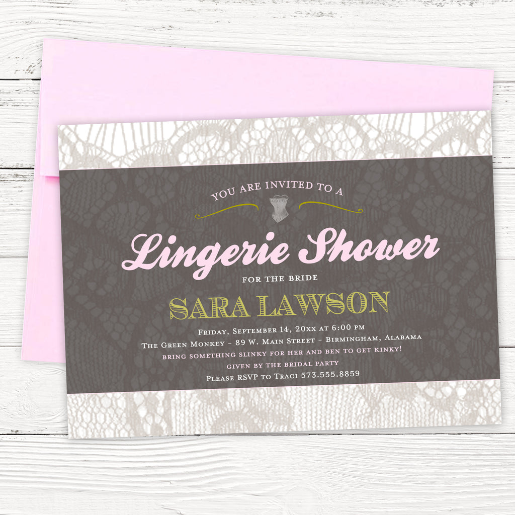 Lingerie Bridal Shower Invitation
