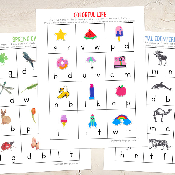 10 Beginning Sounds Worksheets for Kindergarten and Pre-K
