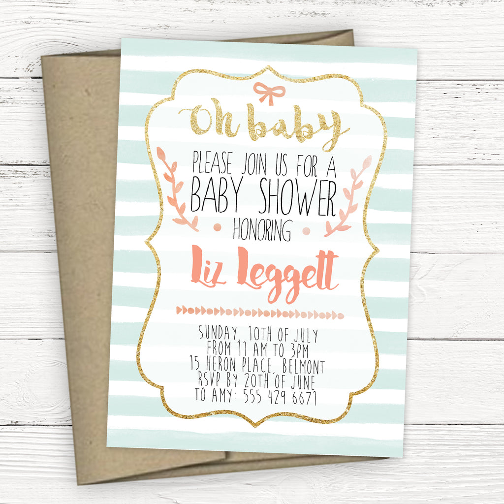 Soft and Sweet Baby Shower Invitation