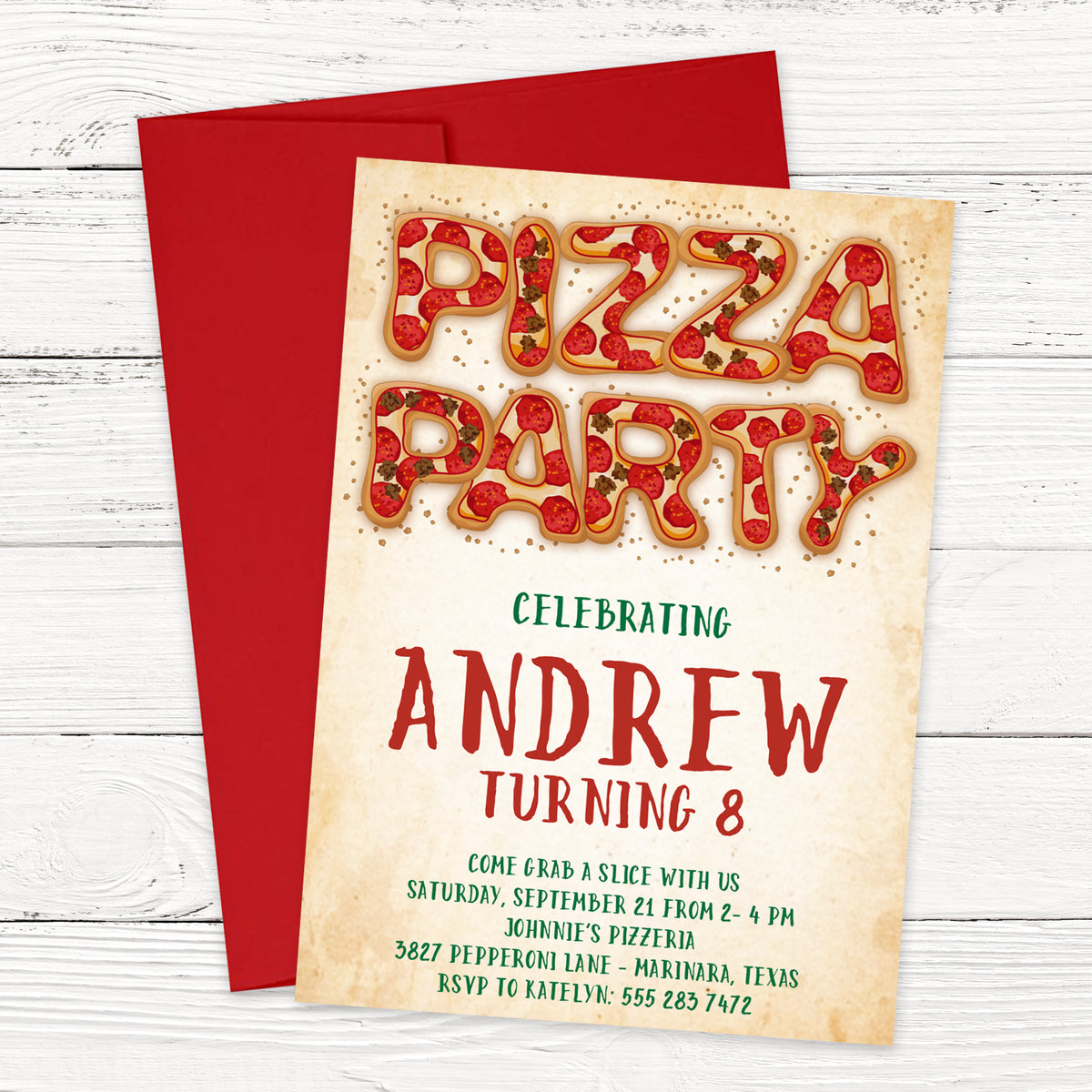 Pizza Party Birthday Invitation | Scriptiva Paper Studio for Free Printable Pizza Party Invitation Template