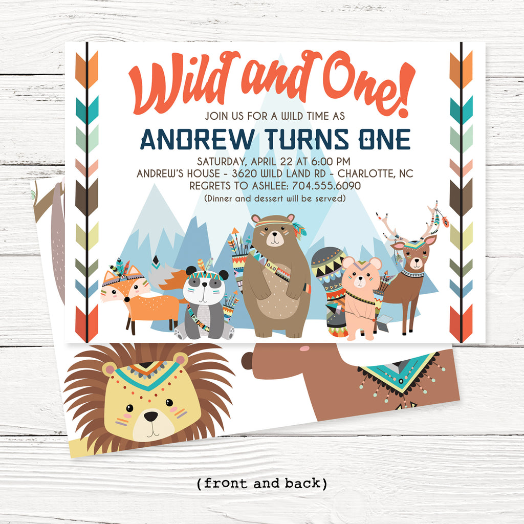 Wild and One Birthday Invitation