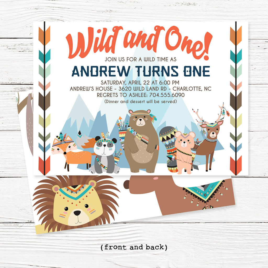 Wild and One Birthday Invitation